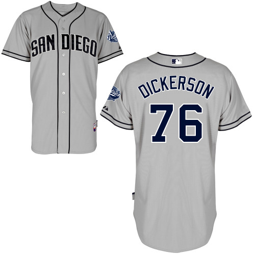 Alex Dickerson #76 MLB Jersey-San Diego Padres Men's Authentic Road Gray Cool Base Baseball Jersey
